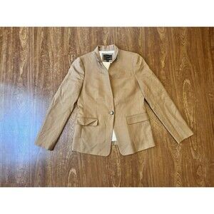 J Crew Regent Blazer Womens 8 Brown Wool Blend Jacket Preppy Academia School